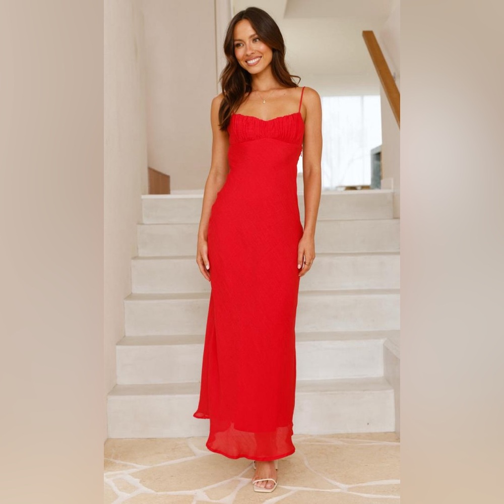 Billy J Galina Maxi Dress Red - NWT